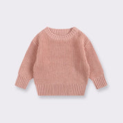 Kids Classic Knit Sweater - Warm Cotton Crewneck Pullover For Baby, Toddler & Boys