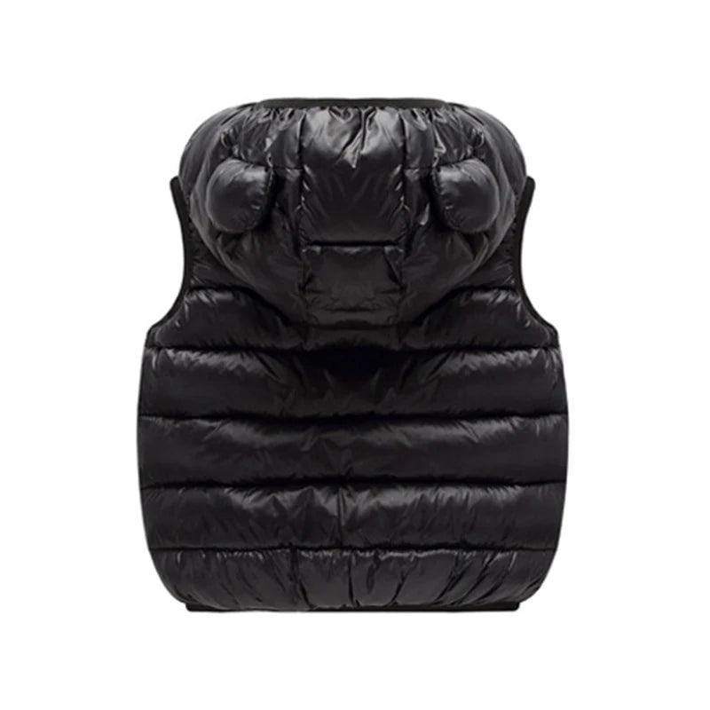 Kids quilted hooded vest with cute ears