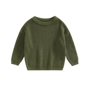Baby knit sweater in emerald green