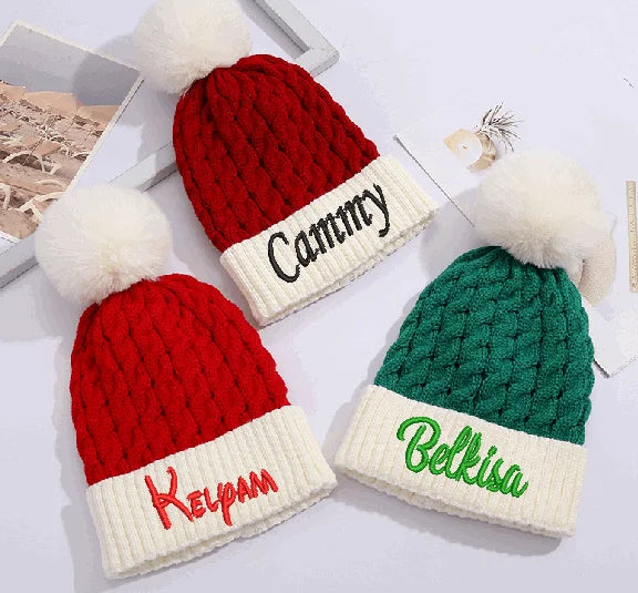 Personalized kids knit beanie with embroidered name - Little Boy Swag