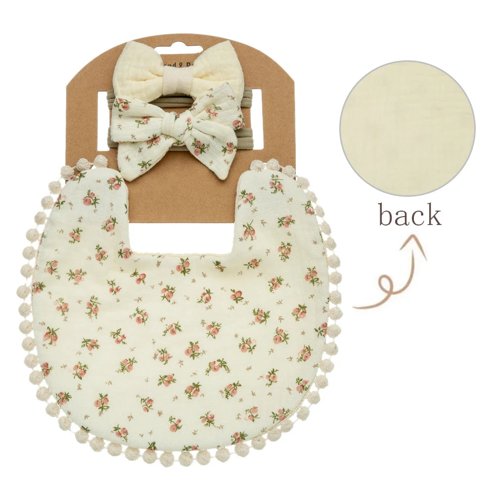 Baby bib and headband set, Style 5