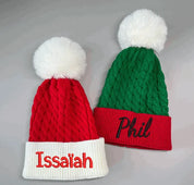 Embroidery font and thread color chart for personalized kids beanie