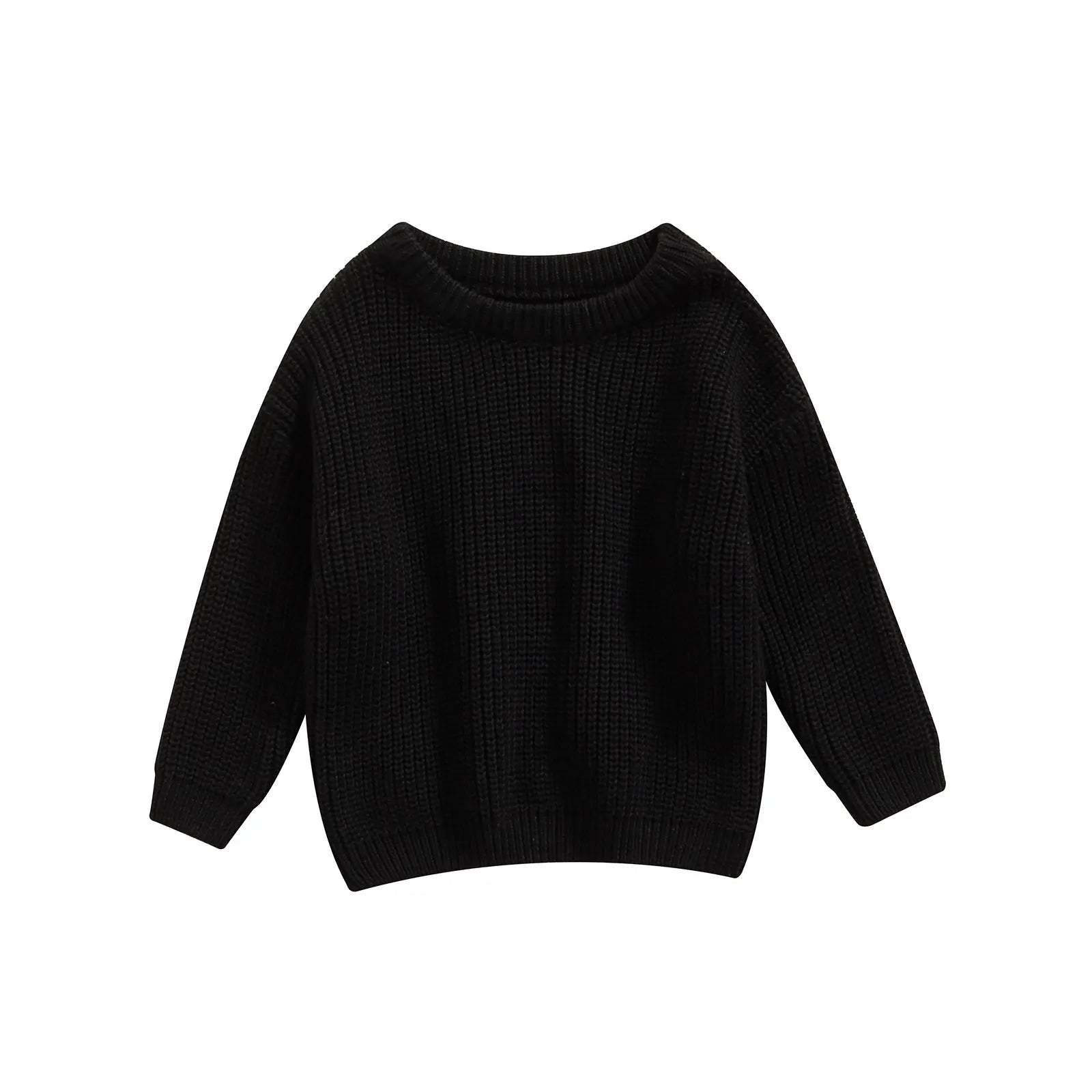 Baby knit sweater in black