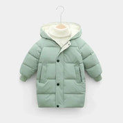 Kids winter parka with zipper