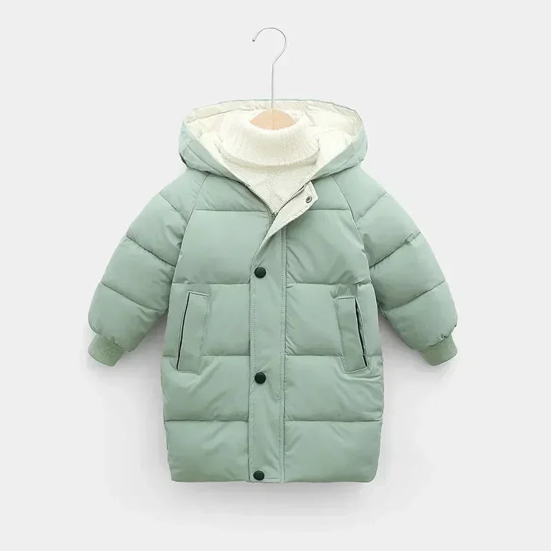 Kids winter parka with zipper