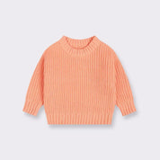 Kids Classic Knit Sweater - Warm Cotton Crewneck Pullover For Baby, Toddler & Boys