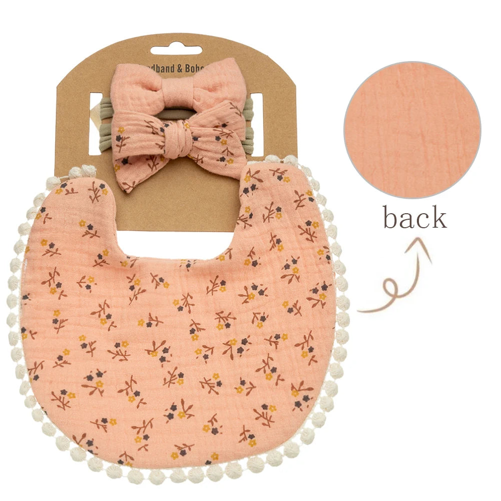 Baby bib and headband set, Style 3