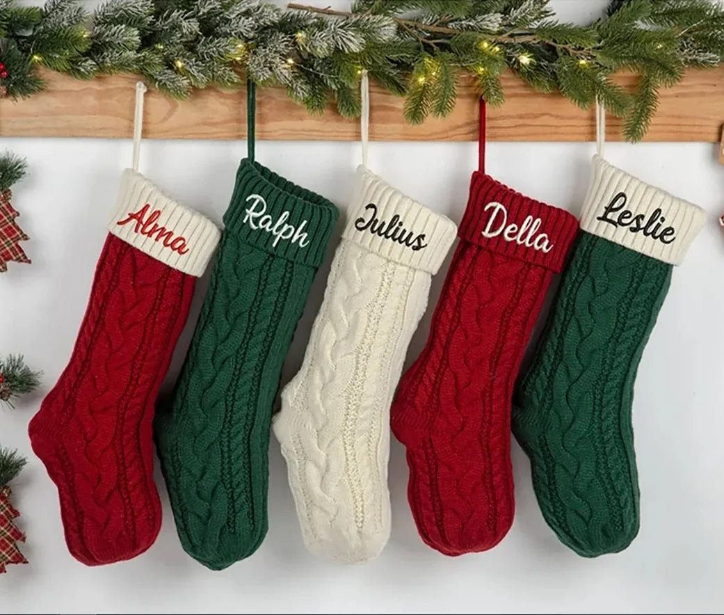Personalized Christmas stockings with names in several colors - Little Boy Swag