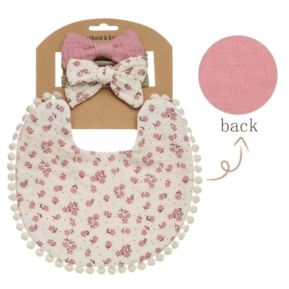 Baby bib and headband set, Style 4