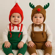 Baby's first Christmas outfit - knit pants and hat set - Little Boy Swag
