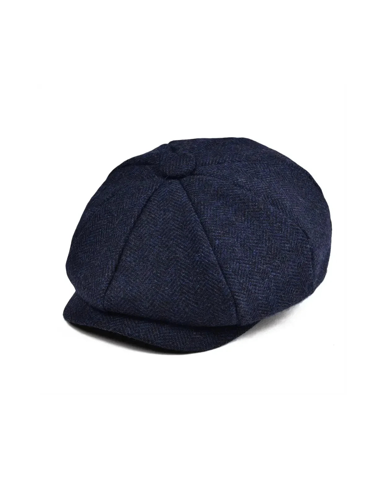 Boys tweed herringbone newsboy flat cap for kids