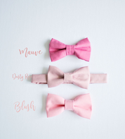Dusty Rose Bow Tie Navy Suspenders -Toddler To Adult Sizes