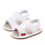 Boys Brown Black White Leather Sandals For Newborn To 18 Month Sizes