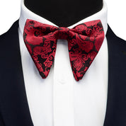 Silk Paisley Floral Big Bowtie For Teen To Adults