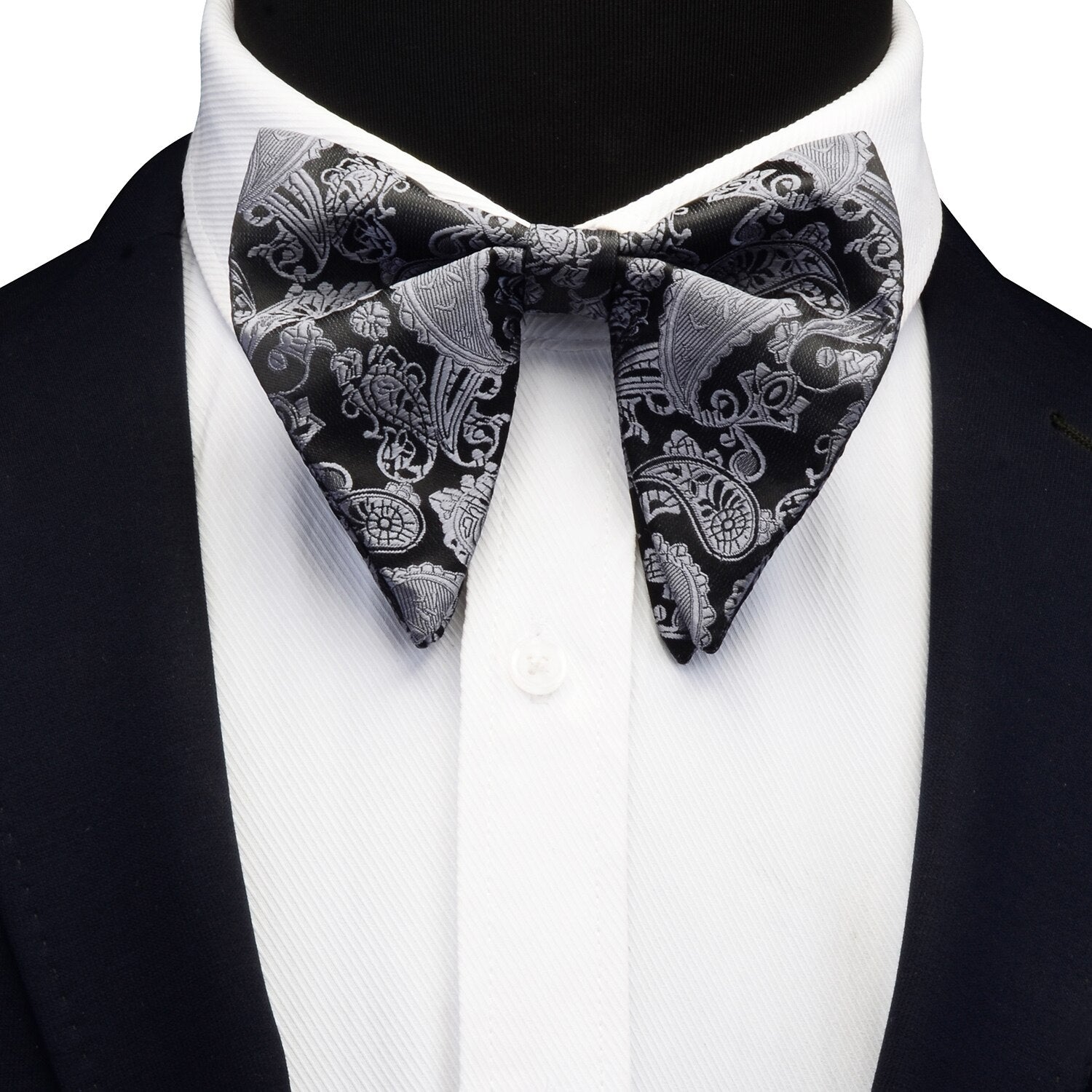 Silk Paisley Floral Big Bowtie For Teen To Adults