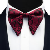 Silk Paisley Floral Big Bowtie For Teen To Adults