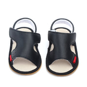 Boys Brown Black White Leather Sandals For Newborn To 18 Month Sizes