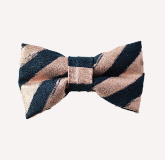 NavyBlushStripedBowTieNewbornToAdultSize.png
