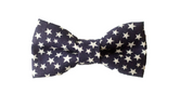 Navy Star Patterned Bow Tie - Boys To Adult Sizes