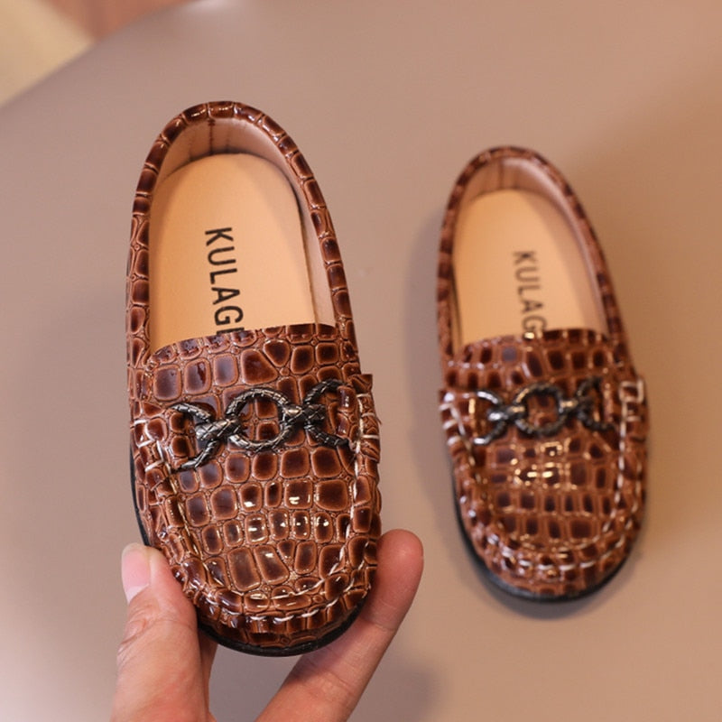 Boys Leather Shoes Moccasins Flats For Toddler To 6 Years