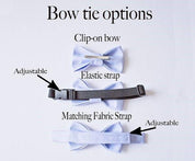 Wine Bow Tie Charcoal Grey Suspenders Set - Newborn To Adult Sizes