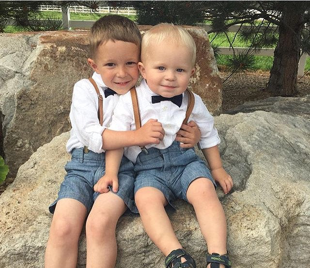 Boys Personalized Leather Suspenders - Embossed With Name