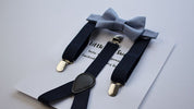 Navy Suspenders Dusty Blue Bow Tie Boys To Men Sizes