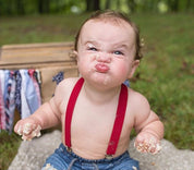 Red Suspenders - Newborn To Adult Sizes