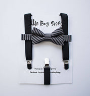 Charcoal Grey Bow Tie - Boys To Adult Sizes