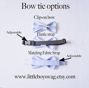 Aqua Blue Bow Tie Suspenders - Newborn To Adult Sizes