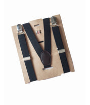 Black Arrow Bow Tie Suspenders - Boys To Men Sizes