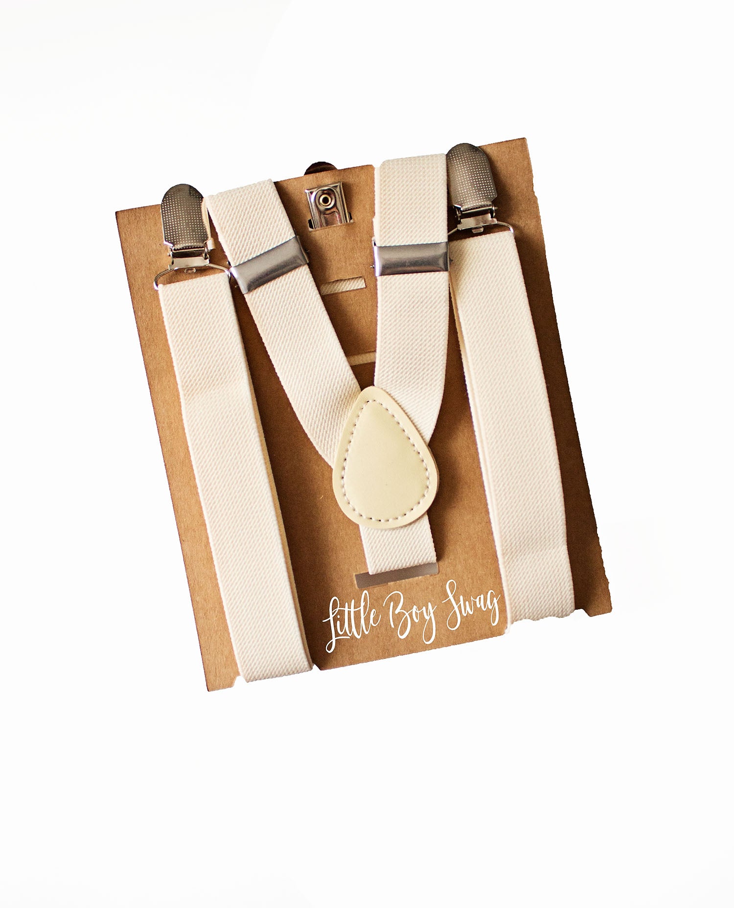 Ivory Suspenders - Newborn To Adult Sizes
