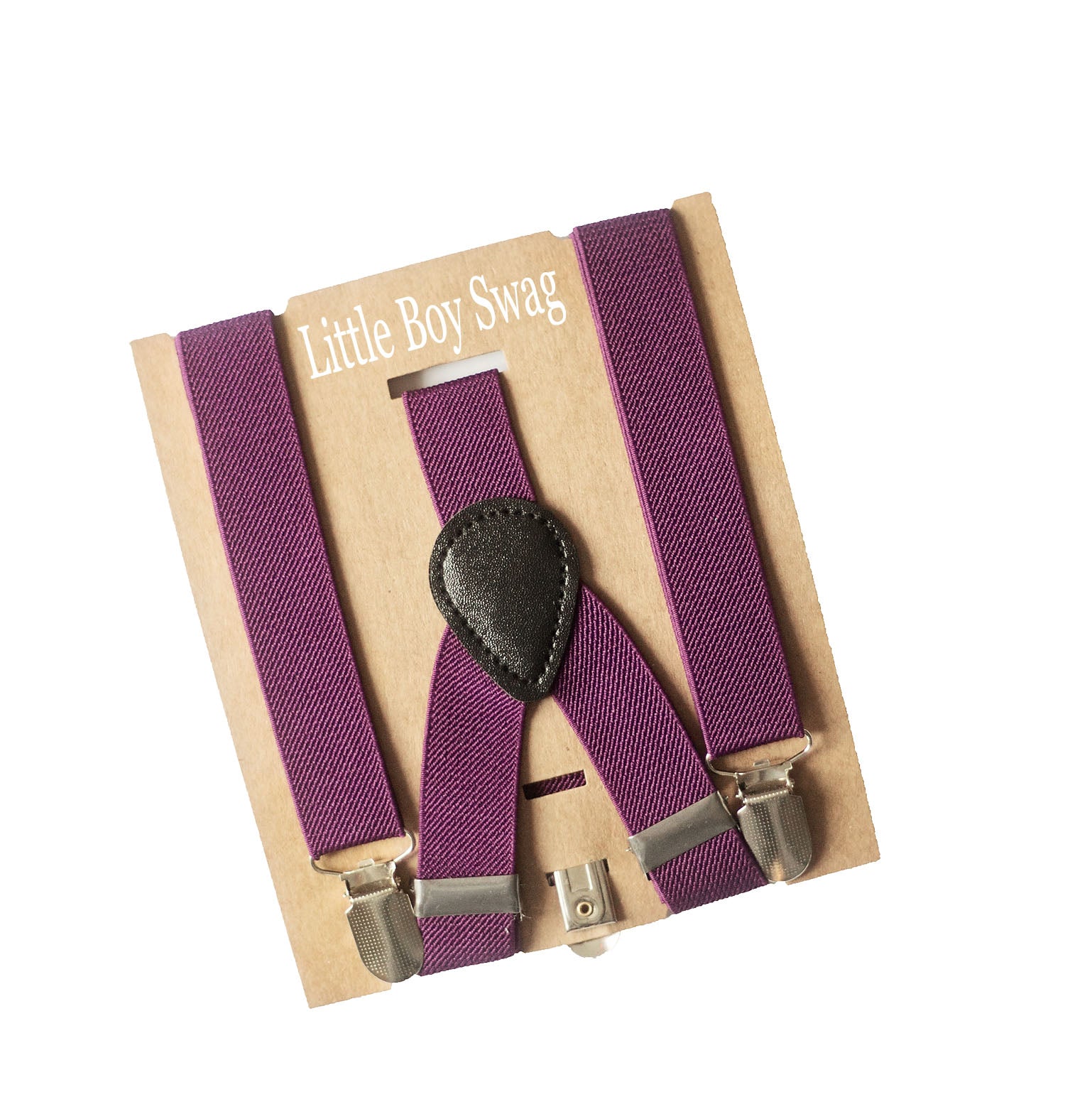 Plum Suspenders - Newborn To Adult Sizes