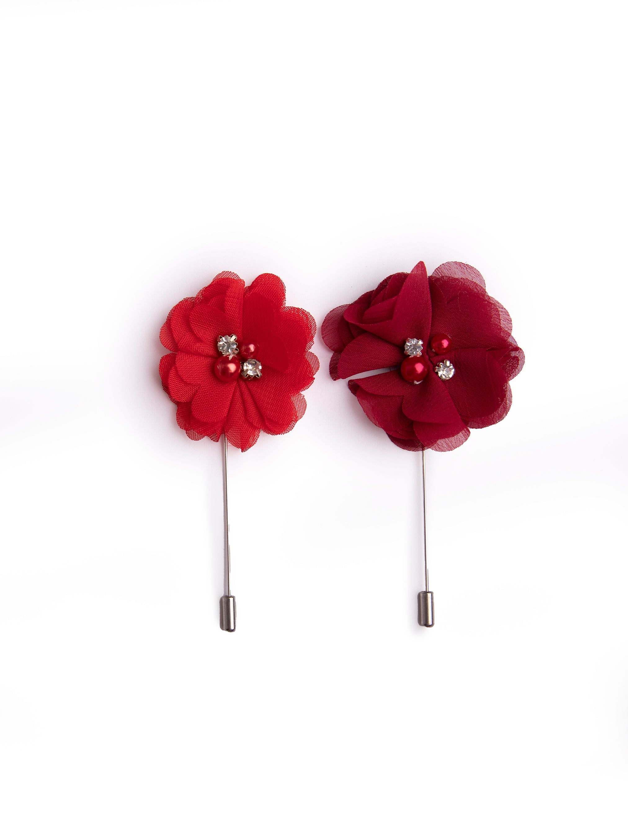 Red Burgundy Lapel Boutonnieres - Men's Suits