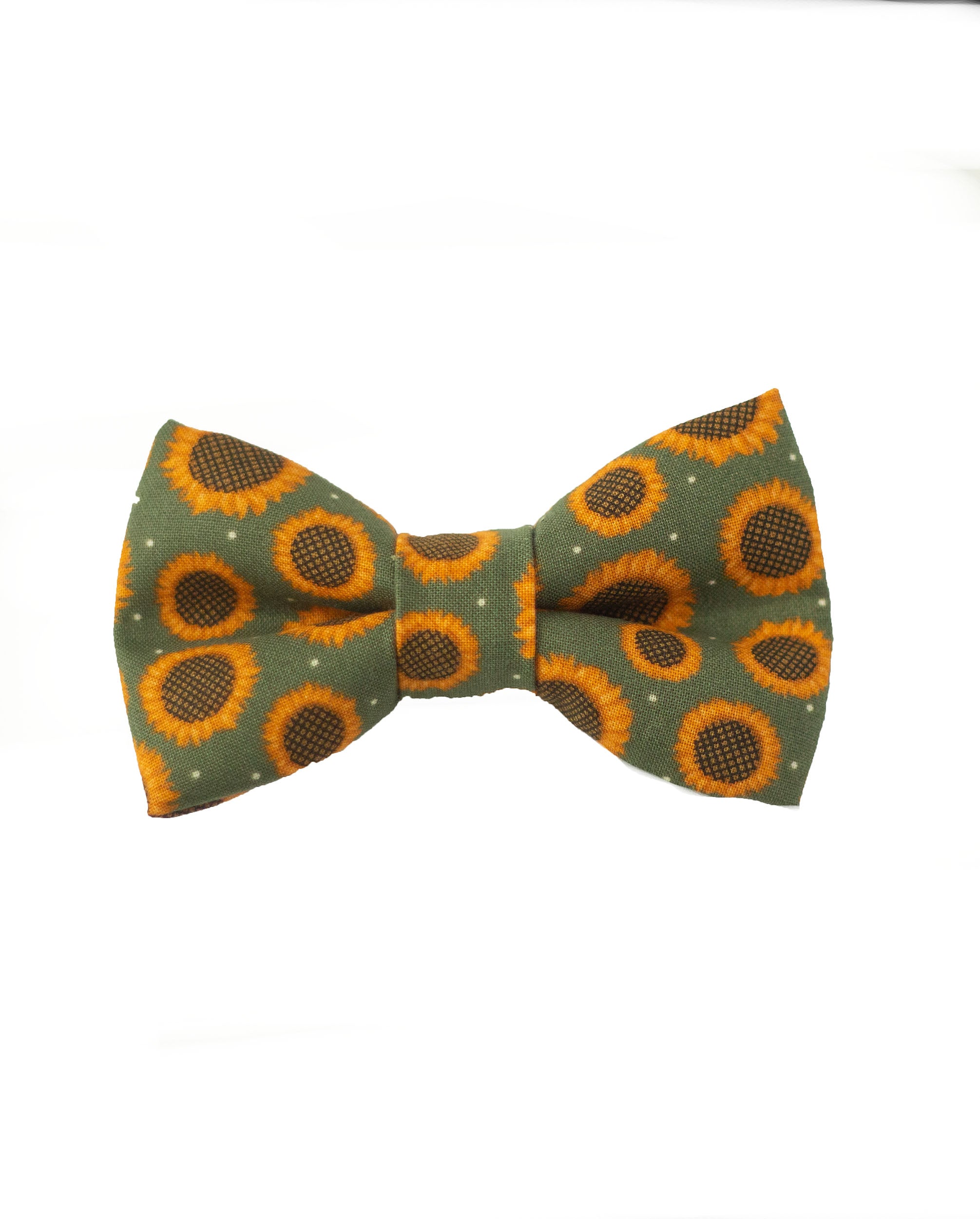Sage Green Sunflower Bow Tie - Newborn To Adult Sizes