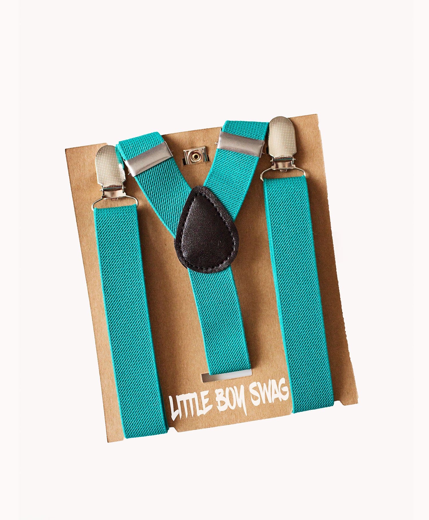 Teal Suspenders - Newborn To Adult Sizes